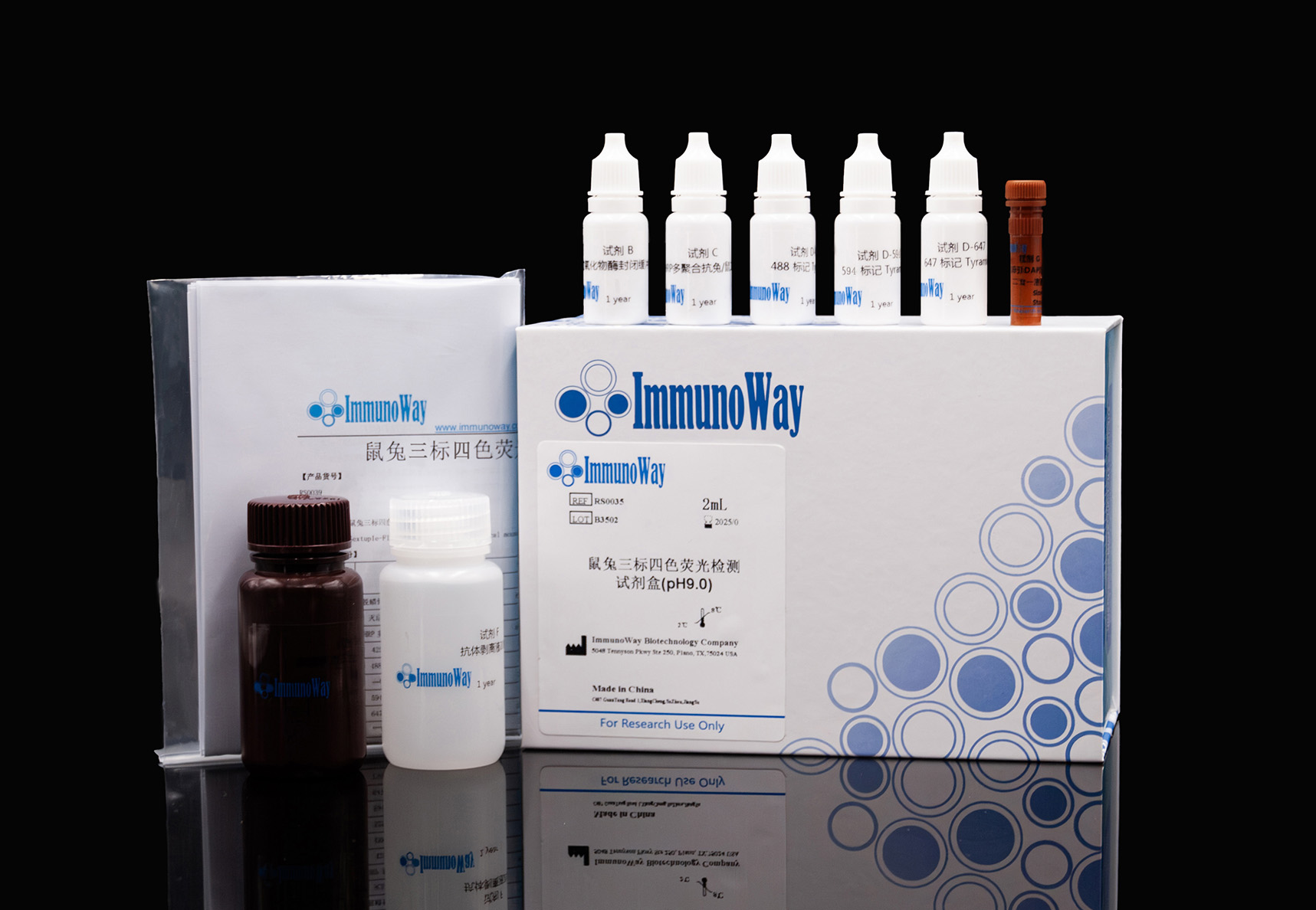 鼠兔双标三色荧光检测试剂盒 -RS0036